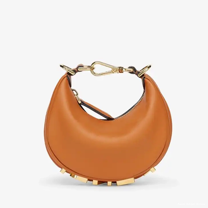 Affordable Leather Brown Nano Hobo Bag Fendigraphy Fendi In Calf 0703